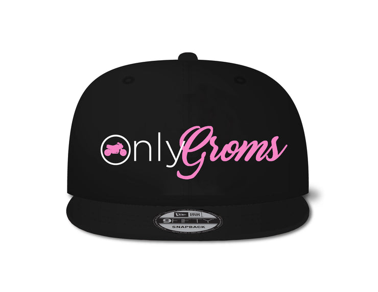 NEW ERA ONLYGROMS SNAPBACK (WHITE/PINK LOGO) – OnlyGroms