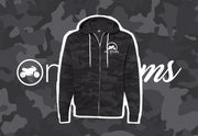 Black Camo Zip Up Hoodie